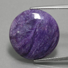 Caroite naturale viola da 11,13 ct, taglio rotondo, opaco