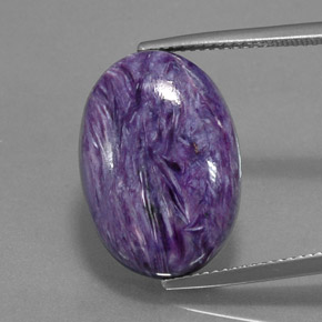 Caroite naturale viola da 14,05 ct, taglio ovale, opaco