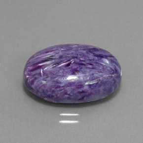 Caroite naturale viola da 14,05 ct, taglio ovale, opaco
