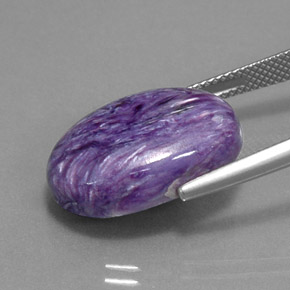 Caroite naturale viola da 14,05 ct, taglio ovale, opaco