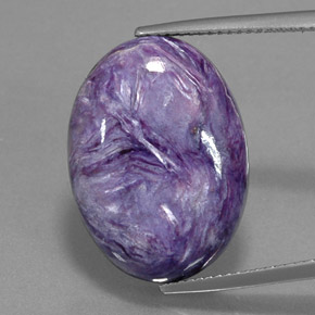 Charoite Viola naturale da 15.36 ct, Taglio ovale, Opaco