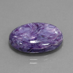 Charoite Viola naturale da 15.36 ct, Taglio ovale, Opaco