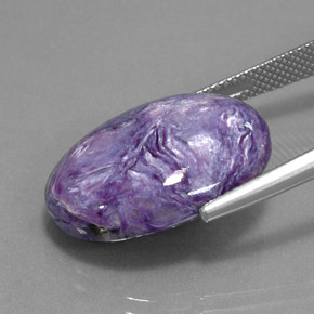 Charoite Viola naturale da 15.36 ct, Taglio ovale, Opaco