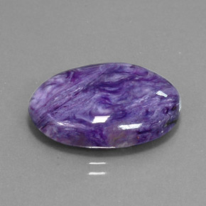 Charoite Viola naturale da 14.16 ct, Taglio ovale, Opaco