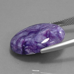 Charoite Viola naturale da 14.16 ct, Taglio ovale, Opaco