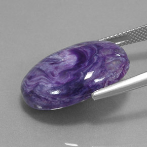 Charoite Viola naturale da 15.59 ct, Taglio ovale, Opaco