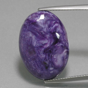 Caroite naturale viola da 14,18 ct, taglio ovale, opaco