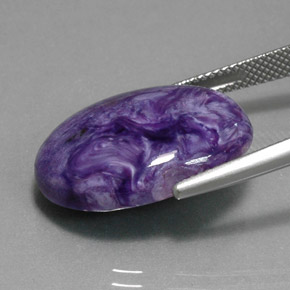 Caroite naturale viola da 14,18 ct, taglio ovale, opaco