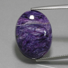 Charoite Viola naturale da 16.38 ct, Taglio ovale, Opaco