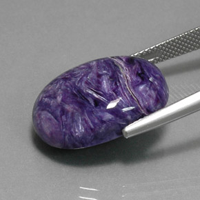 Charoite Viola naturale da 16.38 ct, Taglio ovale, Opaco