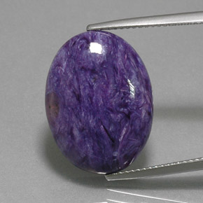 Caroite naturale viola da 11,49 ct, taglio ovale, opaco