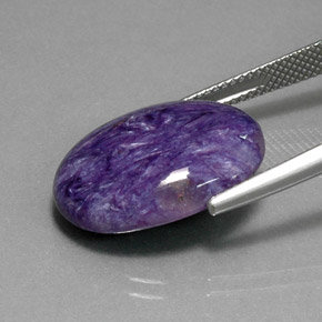 Caroite naturale viola da 11,49 ct, taglio ovale, opaco