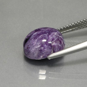 Charoite Viola naturale da 4.47 ct, Taglio ovale, Opaco