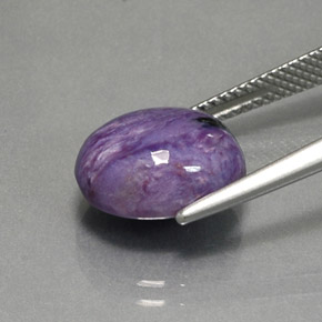 Charoite Viola naturale da 5.18 ct, Taglio ovale, Opaco