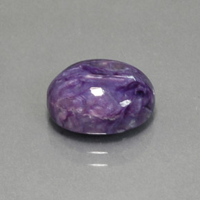 Caroite naturale viola da 4,70 ct, taglio ovale, opaco