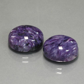 Caroite naturale viola da  ct, taglio ovale, opaco