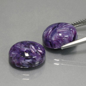 Caroite naturale viola da  ct, taglio ovale, opaco