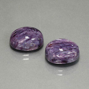 Caroite naturale viola da  ct, taglio ovale, opaco