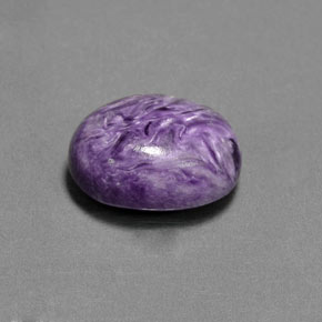 Caroite viola naturale da 3,74 ct, taglio ovale, opaco