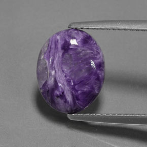 Caroite naturale viola da 3,56 ct, taglio ovale, opaco