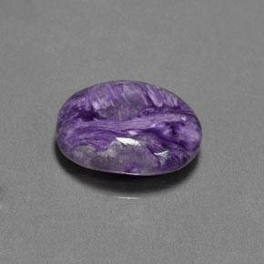 Caroite naturale viola da 3,56 ct, taglio ovale, opaco