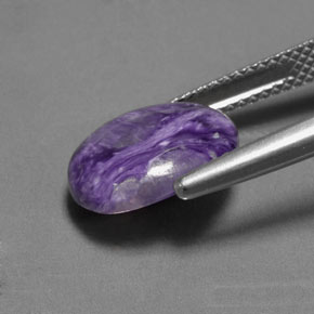 Caroite naturale viola da 3,56 ct, taglio ovale, opaco