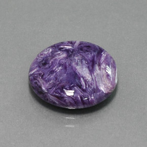 Caroite viola naturale da 8,60 ct, taglio rotondo, opaco