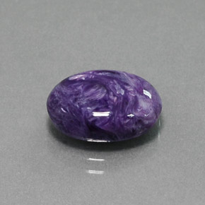 Caroite viola naturale da 5,03 ct, taglio ovale, opaco