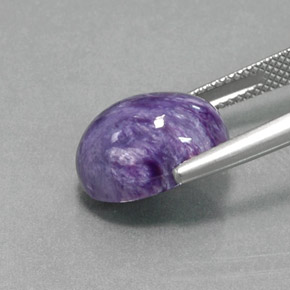 Charoite Viola naturale da 6.21 ct, Taglio ovale, Opaco