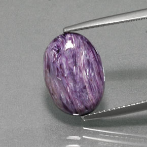 Charoite Viola naturale da 5.20 ct, Taglio ovale, Opaco