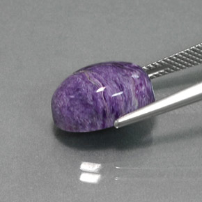 Caroite naturale viola da 7,53 ct, taglio ovale, opaco