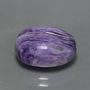 Caroite naturale viola da 5,26 ct, taglio ovale, opaco