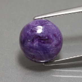 Charoite Viola naturale da 4.18 ct, Taglio rotondo, Opaco