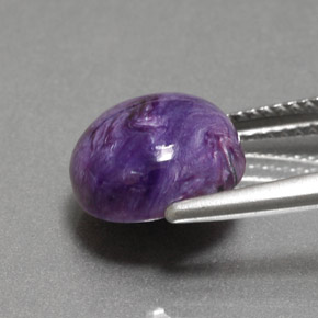 Charoite Viola naturale da 4.18 ct, Taglio rotondo, Opaco