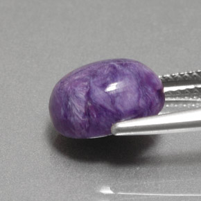 Caroite viola naturale da 4,08 ct, taglio ovale, opaco