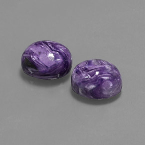Caroite naturale viola da  ct, taglio ovale, opaco