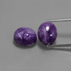 Caroite naturale viola da  ct, taglio ovale, opaco