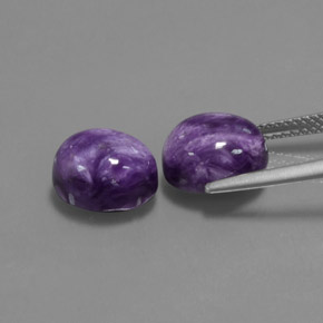 Caroite naturale viola da  ct, taglio ovale, opaco