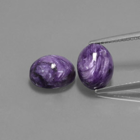 Caroite naturale viola da  ct, taglio ovale, opaco
