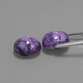 Caroite naturale viola da  ct, taglio ovale, opaco