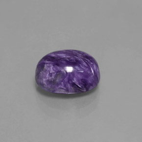 Caroite viola naturale da 2,05 ct, taglio ovale, opaco