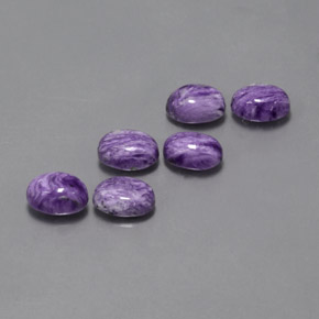 Caroite naturale viola da  ct, taglio ovale, opaco