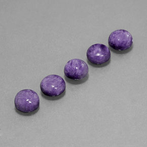 Caroite naturale viola da  ct, taglio rotondo, opaco