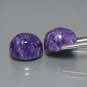 Caroite naturale viola da  ct, taglio ovale, opaco