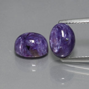 Caroite naturale viola da  ct, taglio ovale, opaco