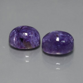 Caroite naturale viola da  ct, taglio ovale, opaco