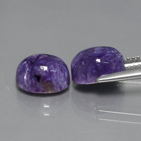Caroite naturale viola da  ct, taglio ovale, opaco