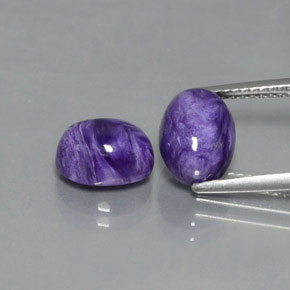 Caroite naturale viola da  ct, taglio ovale, opaco