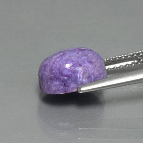 Caroite viola naturale da 2,72 ct, taglio ovale, opaco