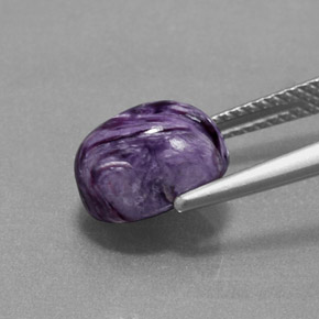 Charoite Viola naturale da 3.25 ct, Taglio ovale, Opaco